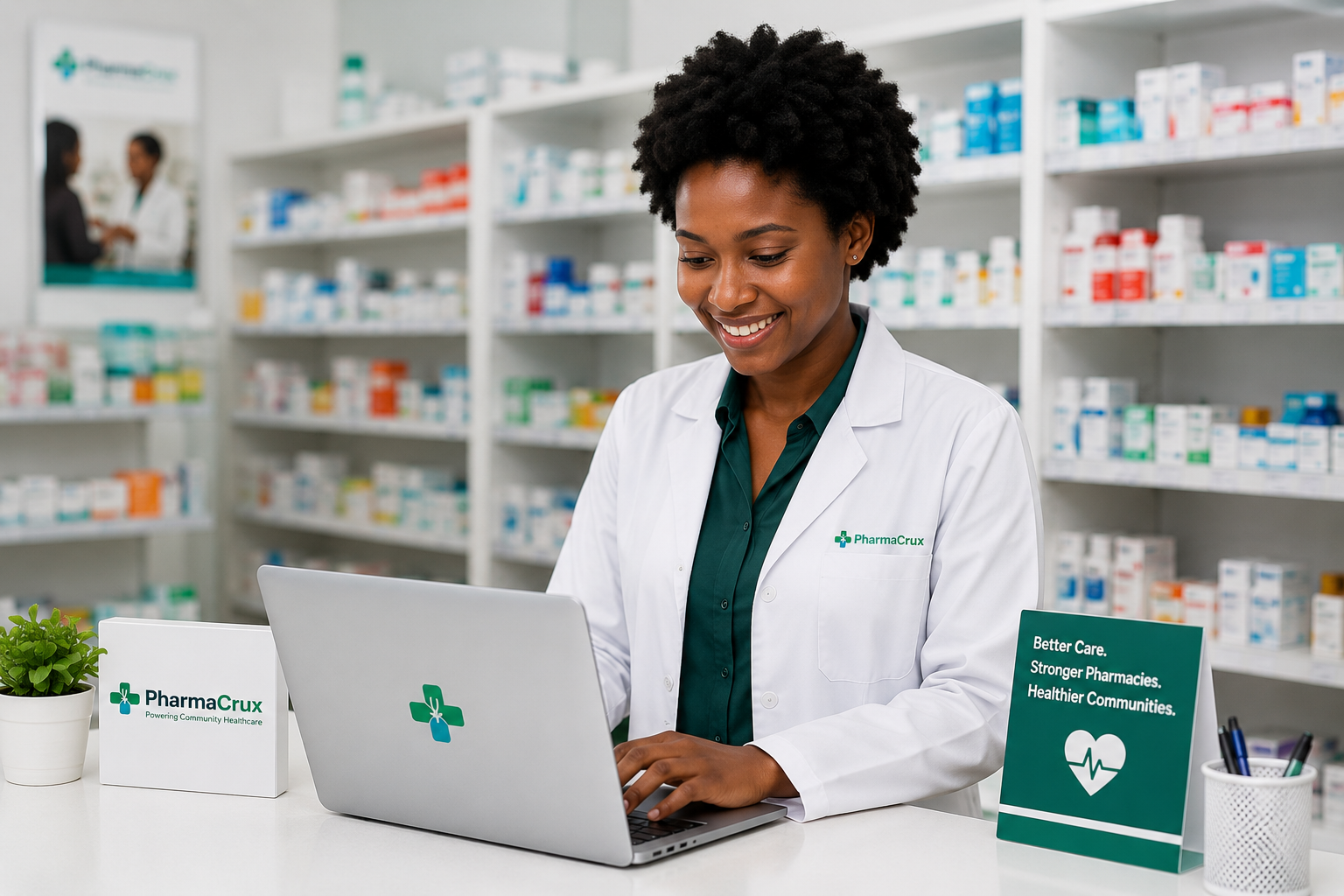 Pharmacist using PharmaCrux