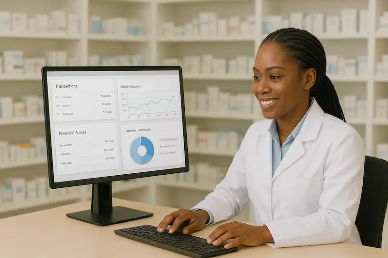 Pharmacy bookkeeping dashboard